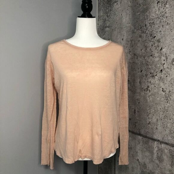 𝅺vince. 100% Linen Long Sleeve Top - Picture 1 of 8